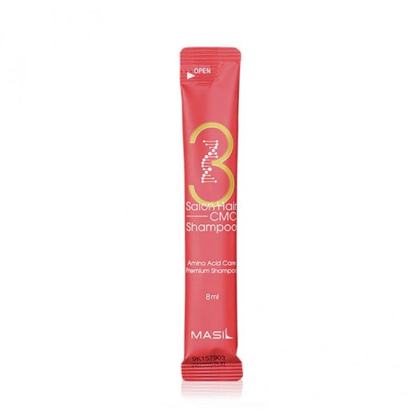 Shampoo with amino acids for hair Masil 3 Salon Hair CMC Shampoo Stick Pouch 8 ml 1pc